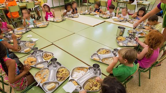 Un comedor escolar para niños desfavorecidos.