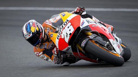 Dani Pedrosa, en un circuito. 