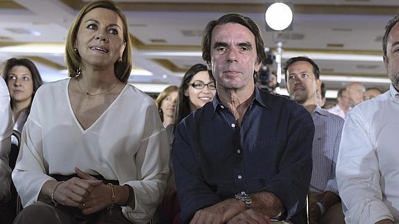 Cospedal y Aznar, en Toledo.