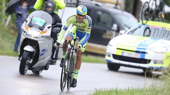 Contador, en una etapa del Giro. 