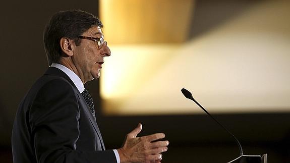 El presidente de Bankia, José Ignacio Goirigolzarri, durante su participación en el Foro Aragonex. 