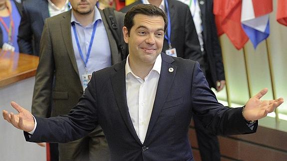 Tsipras, en rueda de prensa.