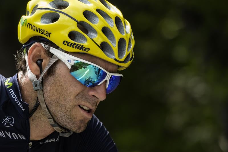 Alejandro Valverde, durante la etapa 20. 