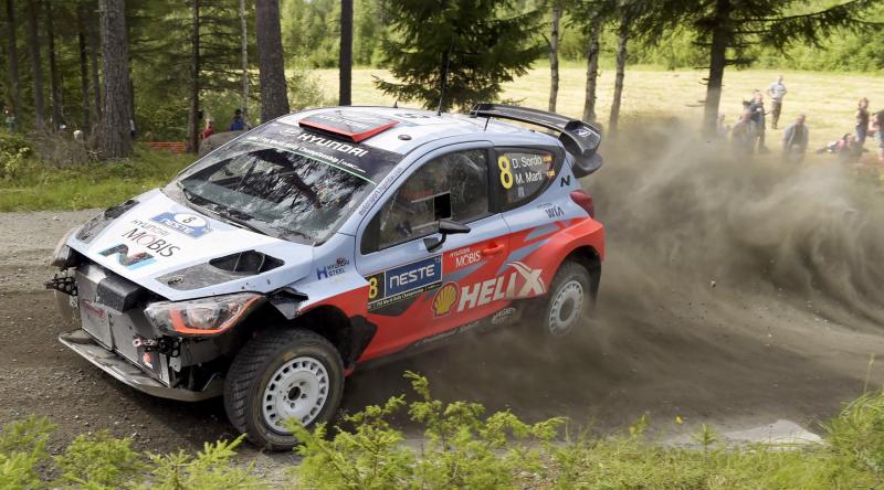 Dani Sordo durante el Rally de Finlandia. 