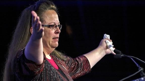 La funcionaria estadounidense Kim Davis.