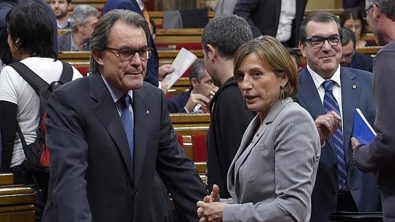 Artur Mas y Carme Forcadell.