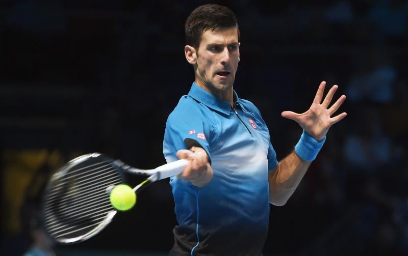 Djokovic realiza un golpe de derecha. 