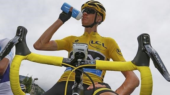 Froome, en un momento de descanso del Tour. 