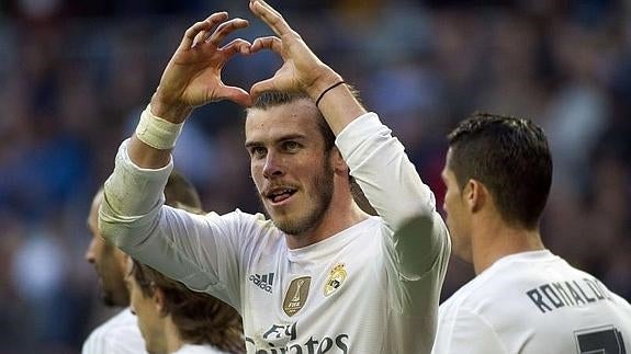 Gareth Bale celebra su gol ante el Getafe. 