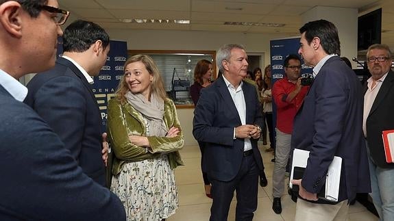 Victoria Rosell y José Manuel Soria (2d), hoy en Las Palmas.