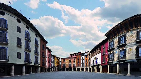 Plaza Mayor de Graus / foto de Aitor Tellechea