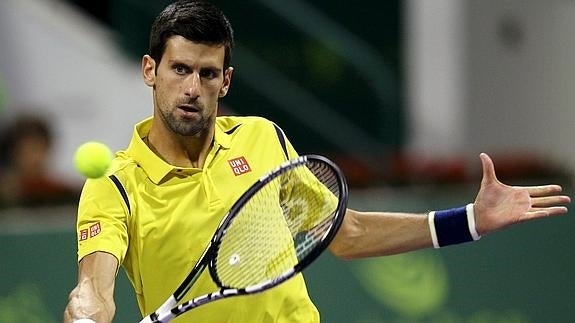 Djokovic, durante la final de Doha. 