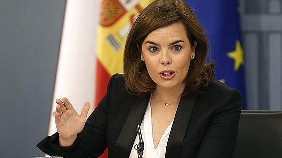 La vicepresidenta del Gobierno, Soraya Sáenz de Santamaría.