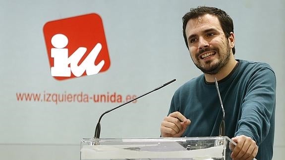 Alberto Garzón, en la reunión del Consejo Político de IU.