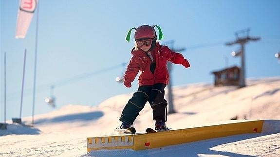 Uno de los obstáculos del Snowpark para niños