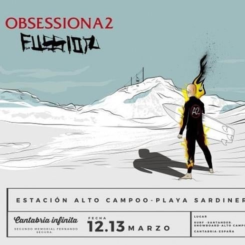 Cartel de la competición playa Sardinero y estación Alto Campoo