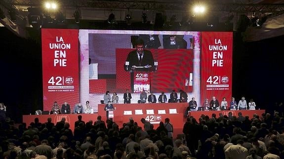 Un momento de la apertura del 42 Congreso Confederal de UGT. 