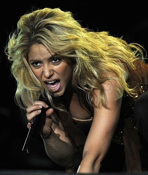 Shakira, durante una actuación. 