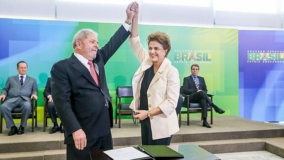 Luiz Inacio Lula da Silva y Dilma Rousseff. 
