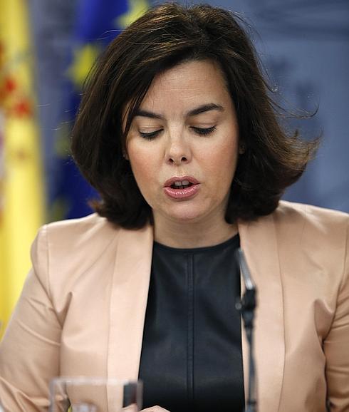 La vicepresidenta del Gobierno, Soraya Saenz de Santamaría. 