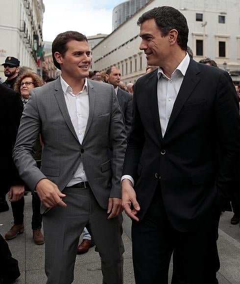 Albert Rivera y Pedro Sánchez.