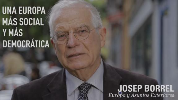 Josep Borrel, en el nuevo vídeo del PSOE.