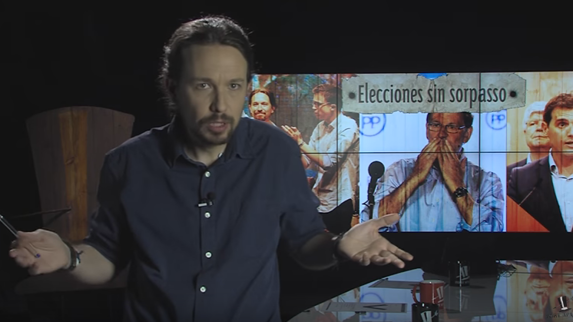 Pablo Iglesias analiza las los resultados electorales en el programa Fort Apache que él mismo presenta.