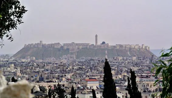 Vista de la ciudadela antigua de Alepo, en Siria.