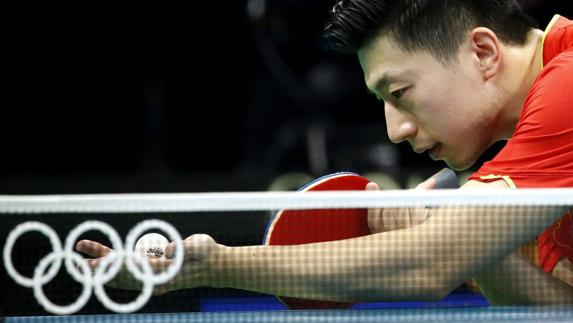 Ma Long, durante un partido. 