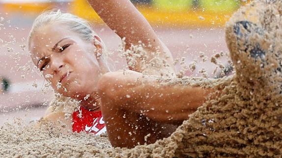 Klishina, durante los Mundiales de Pekín. 