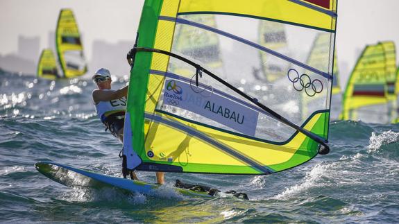 Marina Alabau, durante la competición. 