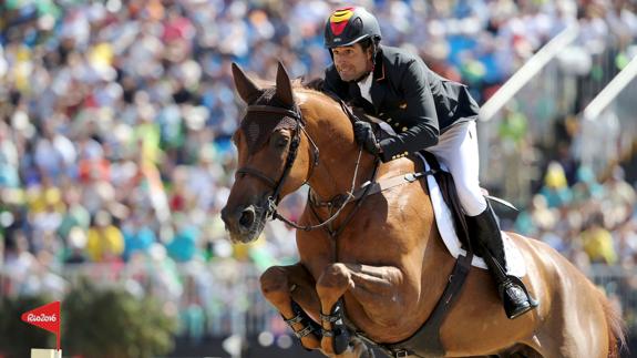 Manuel Fernández, durante la competición. 