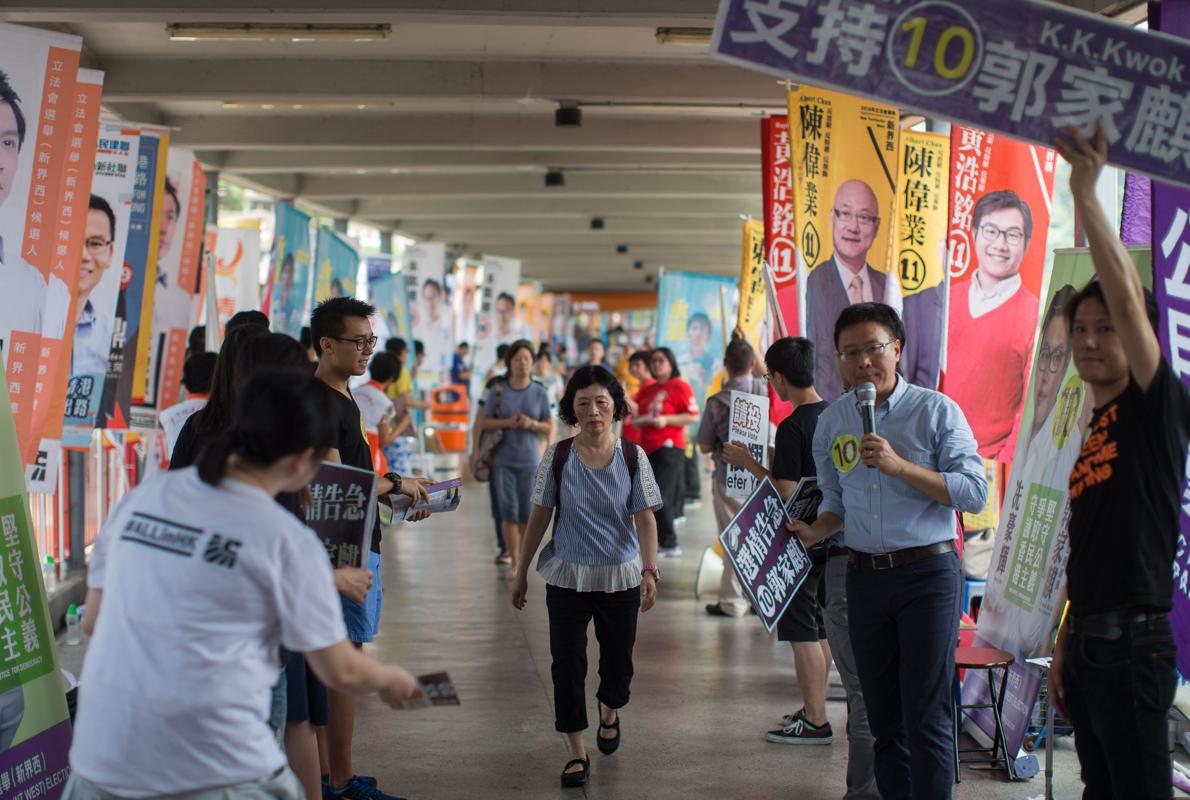 Jornada electoral en Hong Kong.