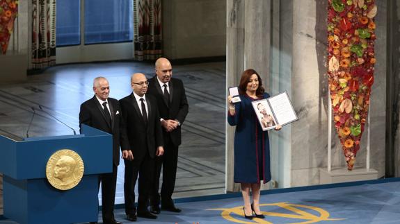 El Cuarteto para el Diálogo Nacional en Túnez recibió el galardón en 2015. 