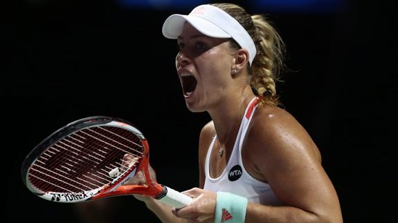 Angelique Kerber, tras ganar el partido. 