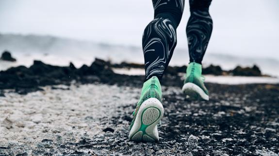 Vista de las nuevas LunarEpic Shield de Nike, en plena acción.