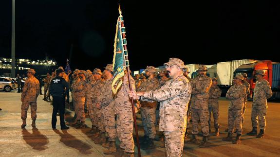 Miembros del contingente del Ejército español en Irak. 