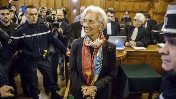 Christine Lagarde en el juicio.