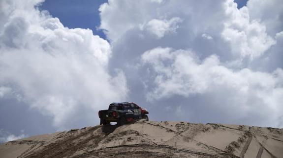 El Toyota de Nani Roma, en el Dakar. 