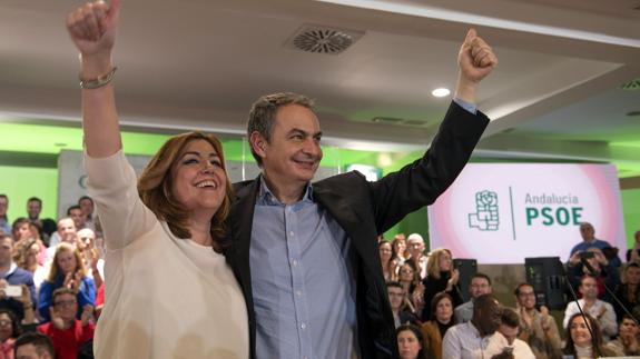 José Luis Rodríguez Zapatero y Susana Díaz.