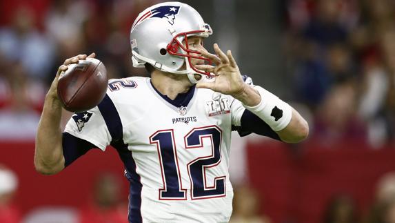 Tom Brady, en una acción de la Super Bowl LI. 
