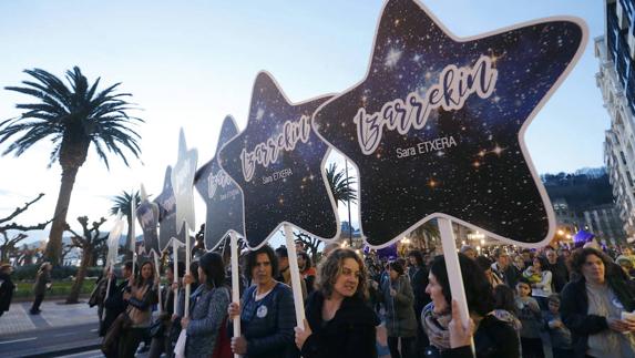 Manifestación en San Sebastián para solicitar la liberación de Majarenas. 