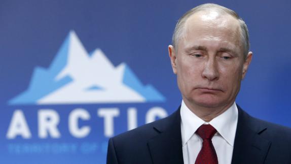 Putin, durante el marco del Foro internacional sobre el Ártico. 