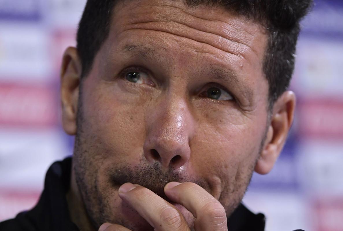 Simeone, en rueda de prensa. 