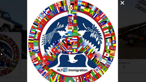 Logo de la cuenta @alt_uscis. 