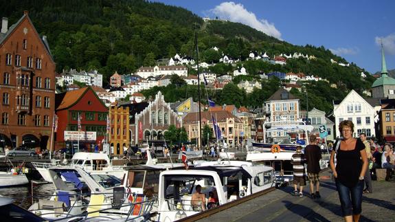 Puerto de la ciudad noruega de Bergen. 