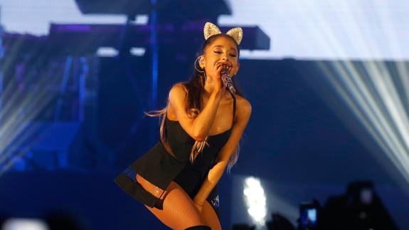 Ariana Grande, durante un concierto.