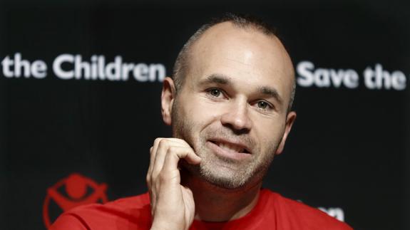 Andrés Iniesta, en un acto solidario. 