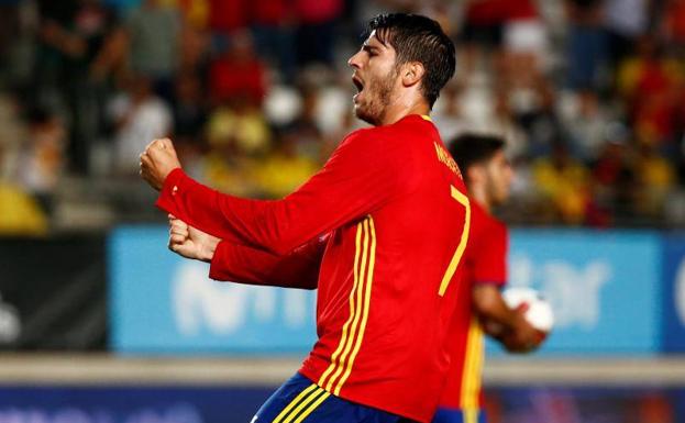 Morata celebra su gol. 