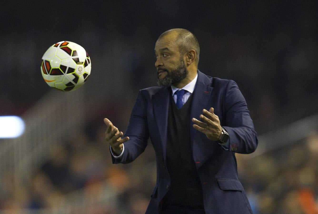 Nuno Espírito Santo, en el partido ante el Deportivo en Mestalla.